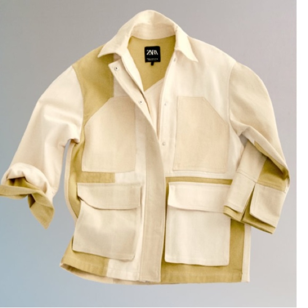 Zara garbadine patchwork jacket - Picture 7 of 7